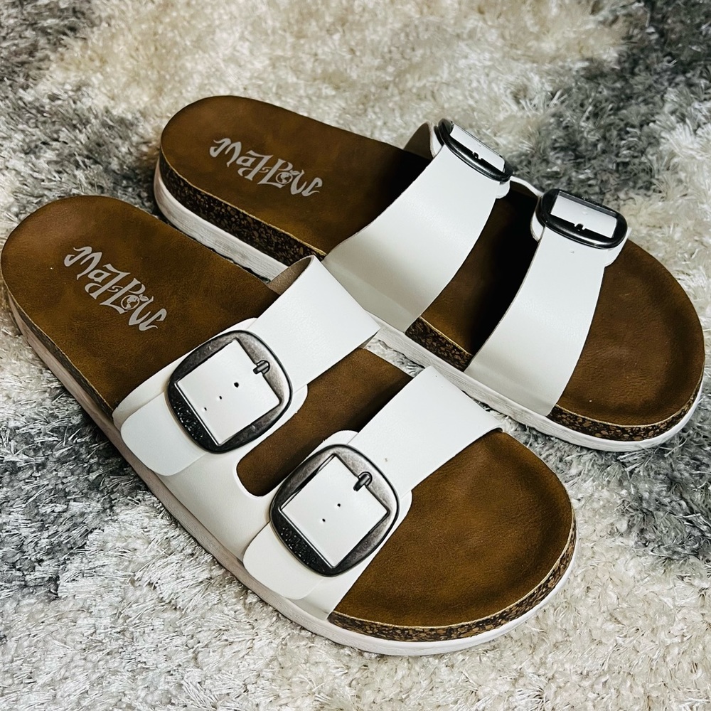 White sandals
